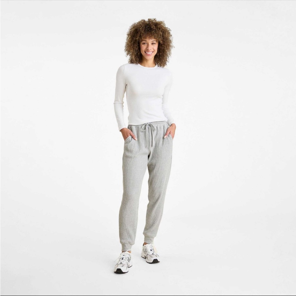Nuuds waffle jogger - Heather Grey - Picture 2 of 8